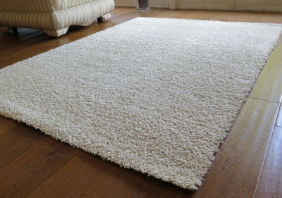 COSY PLUSH Modern,Thick,Soft Shaggy Rug, Cream