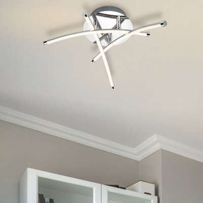 COSYLYTE Hatton Mini 3 Light Integrated LED Modern Ceiling Light - Chrome