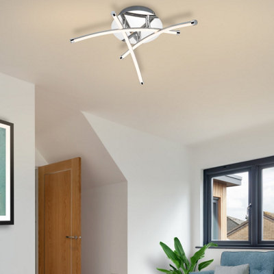 COSYLYTE Hatton Mini 3 Light Integrated LED Modern Ceiling Light - Chrome