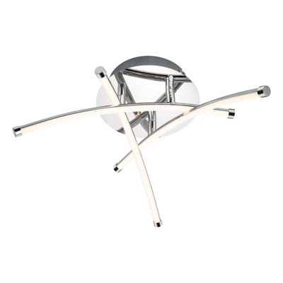 COSYLYTE Hatton Mini 3 Light Integrated LED Modern Ceiling Light - Chrome