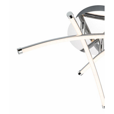 COSYLYTE Hatton Mini 3 Light Integrated LED Modern Ceiling Light - Chrome