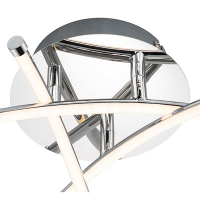 COSYLYTE Hatton Mini 3 Light Integrated LED Modern Ceiling Light - Chrome