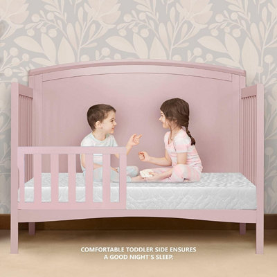 Cot Mattress Breathable & Waterproof Zipped Removable Washable Cover, Anti Allergy, White (120 x 60 x 7.5 cm)