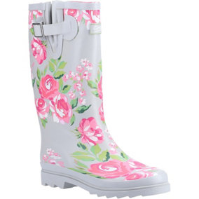 Cotswold Blossom Wellington Boot Pink Size 4