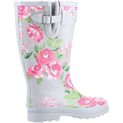Cotswold Blossom Wellington Boot Pink Size 5