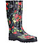 Cotswold Blossom Wellington Boot Red Size 8