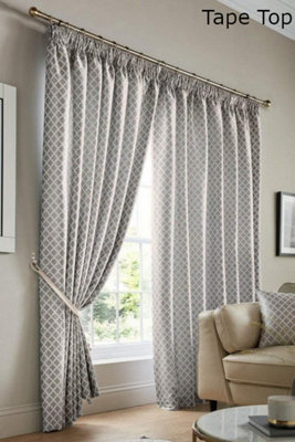 Cotswold Fully Lined Ready Made Pencil Pleat Taped Top Curtains | DIY ...
