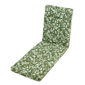 Cotswold Leaf Sun Lounger Outdoor Garden Furniture Cushion - L198 x W60 cm