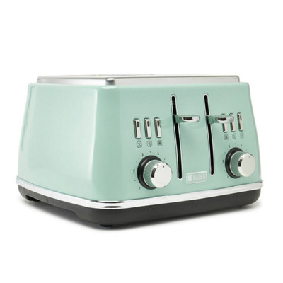 Cotswold Sage Green 4 Slice Toaster - Stainless Steel Toaster 4 Slice - Adjustable Browning Control