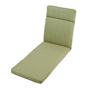 Cotswold Stripe Sun Lounger Outdoor Garden Furniture Cushion - L198 x W60 cm