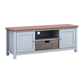 Cotswold TV/Media Unit Grey With Basket