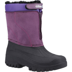 Cotswold Venture Waterproof Winter Boot Purple Size 5