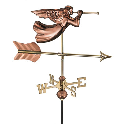 Cottage Angel Copper Weathervane - H60 x W53 x L28 cm