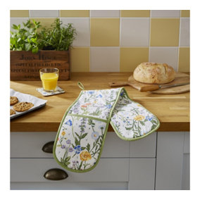 Cottage Garden Floral  Double Oven Glove