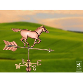 Cottage Horse Copper Weathervane - H63 x W53 x L28 cm