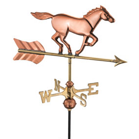 Cottage Horse Copper Weathervane - H63 x W53 x L28 cm