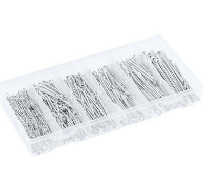 Cotter Split Pins Set 555pcs Straight Pin Steel Fixings with Storage Box