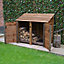Cottesmore 4ft Log Store with Doors - L80 x W150 x H128 cm - Rustic Brown
