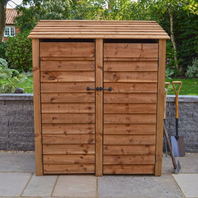 Cottesmore 6ft Log Store with Doors and Kindling Shelf - L80 x W150 x ...