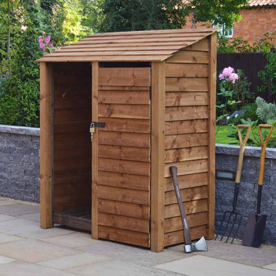 Cottesmore 6ft Tool Store - L80 x W150 x H181 cm - Rustic Brown