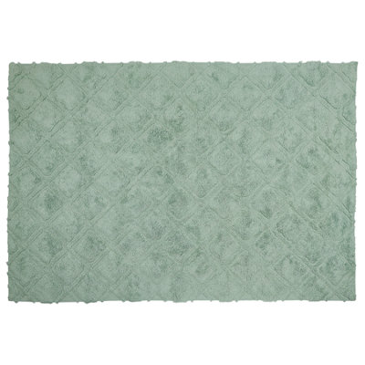 Cotton Area Rug 140 x 200 cm Green HATAY