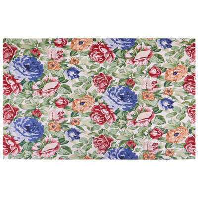 Cotton Area Rug 140 x 200 cm Multicolour FARWAN