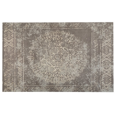 Cotton Area Rug 140 x 200 cm Taupe BEYKOZ