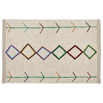 Cotton Area Rug 160 x 230 cm Beige CETMI