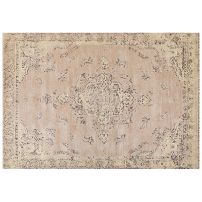 Cotton Area Rug 160 x 230 cm Beige MATARIM