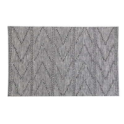 Cotton Area Rug 160 x 230 cm Black and White TERMAL