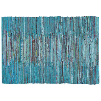 Cotton Area Rug 160 x 230 cm Blue MERSIN