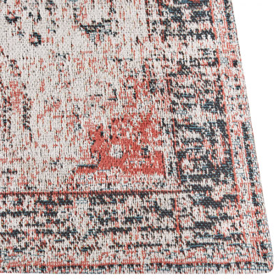 Cotton Area Rug 160 x 230 cm Red and Beige ATTERA