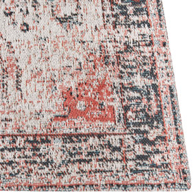 Cotton Area Rug 160 x 230 cm Red and Beige ATTERA