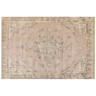 Cotton Area Rug 200 x 300 cm Beige MATARIM