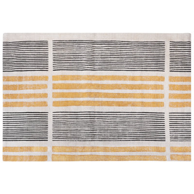 Cotton Area Rug 200 x 300 cm Yellow and Black KATRA