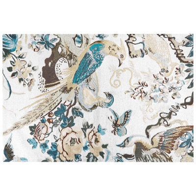 Cotton Area Rug Birds Motif 200 x 300 cm Multicolour ARIHA