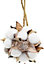 COTTON-BALL Handmade 12cm Cotton Ball Christmas Hanging Pine Cones Xmas Decoration Home Décor, White/Brown
