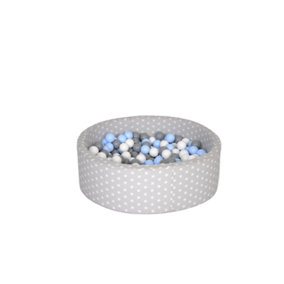 Cotton Ball Pit Playset w/ 200 6cm Balls - Light Blue Grey
