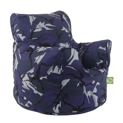 Cotton Blue Urban Camo Bean Bag Arm Chair Toddler Size DIY at B Q