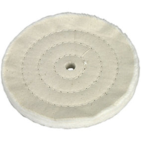 Cotton Buffing Wheel - 150 x 13mm - 16mm Bore - Bench Grinder Wheel - Fine