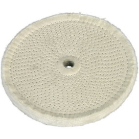 Cotton Buffing Wheel - 200 x 16mm - 16mm Bore - Bench Grinder Wheel - Fine