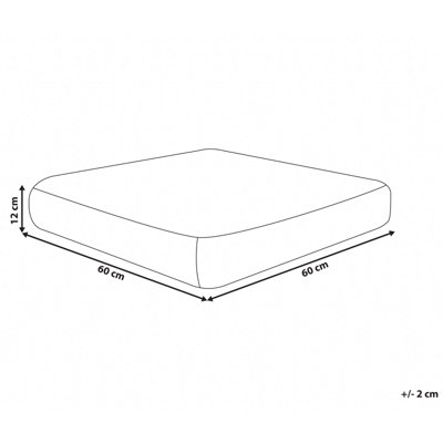 Cotton Floor Cushion 60 x 60 x 12 cm Green and White BIRCH