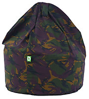 Cotton Green Army Camo Bean Bag Child Size