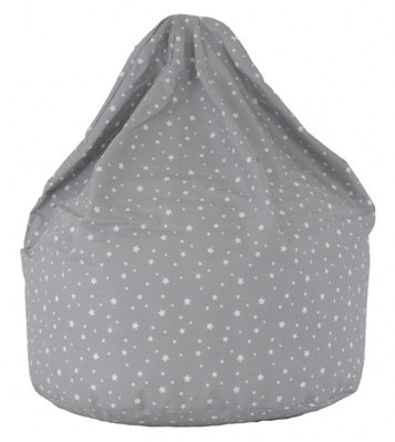 Cotton Grey Stars Bean Bag Large Size