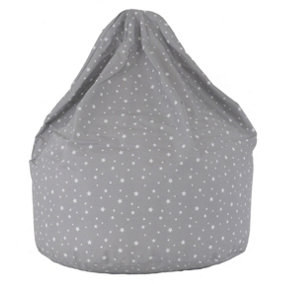 Cotton Grey Stars Bean Bag Large Size