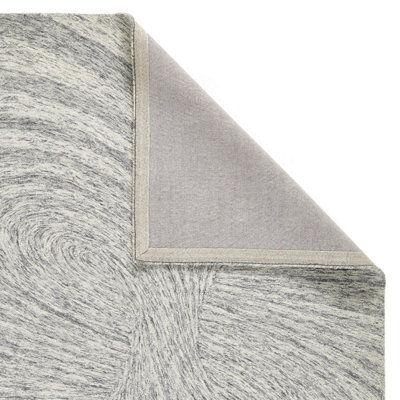 Cotton Handmade Luxurious Modern Wool Grey Geometric Optical 3D Rug for Living Room and Bedroom-120cm X 170cm - 5