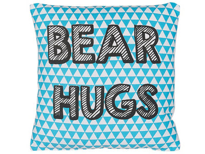 Cotton Kids Cushion Print 40 x 40 cm Blue RADZKOT