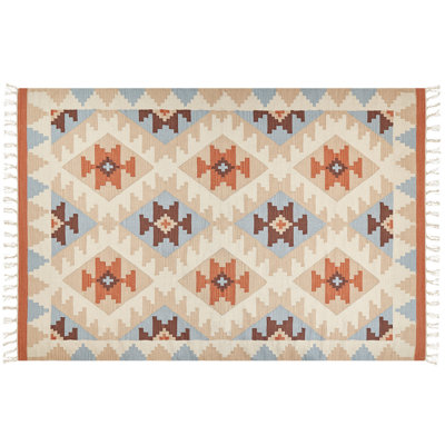 Cotton Kilim Area Rug 200 x 300 cm Multicolour DILIJAN