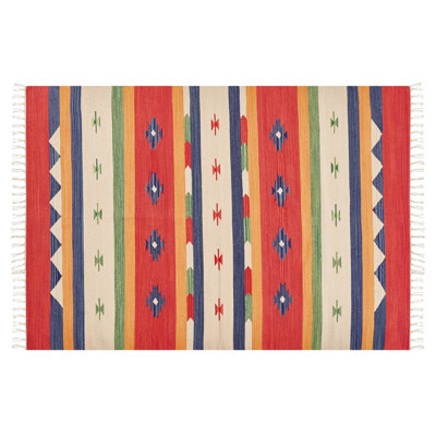 Cotton Kilim Rug 140 x 200 cm Multicolour ALAPARS