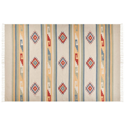 Cotton Kilim Rug 200 x 300 cm Multicolour APARAN